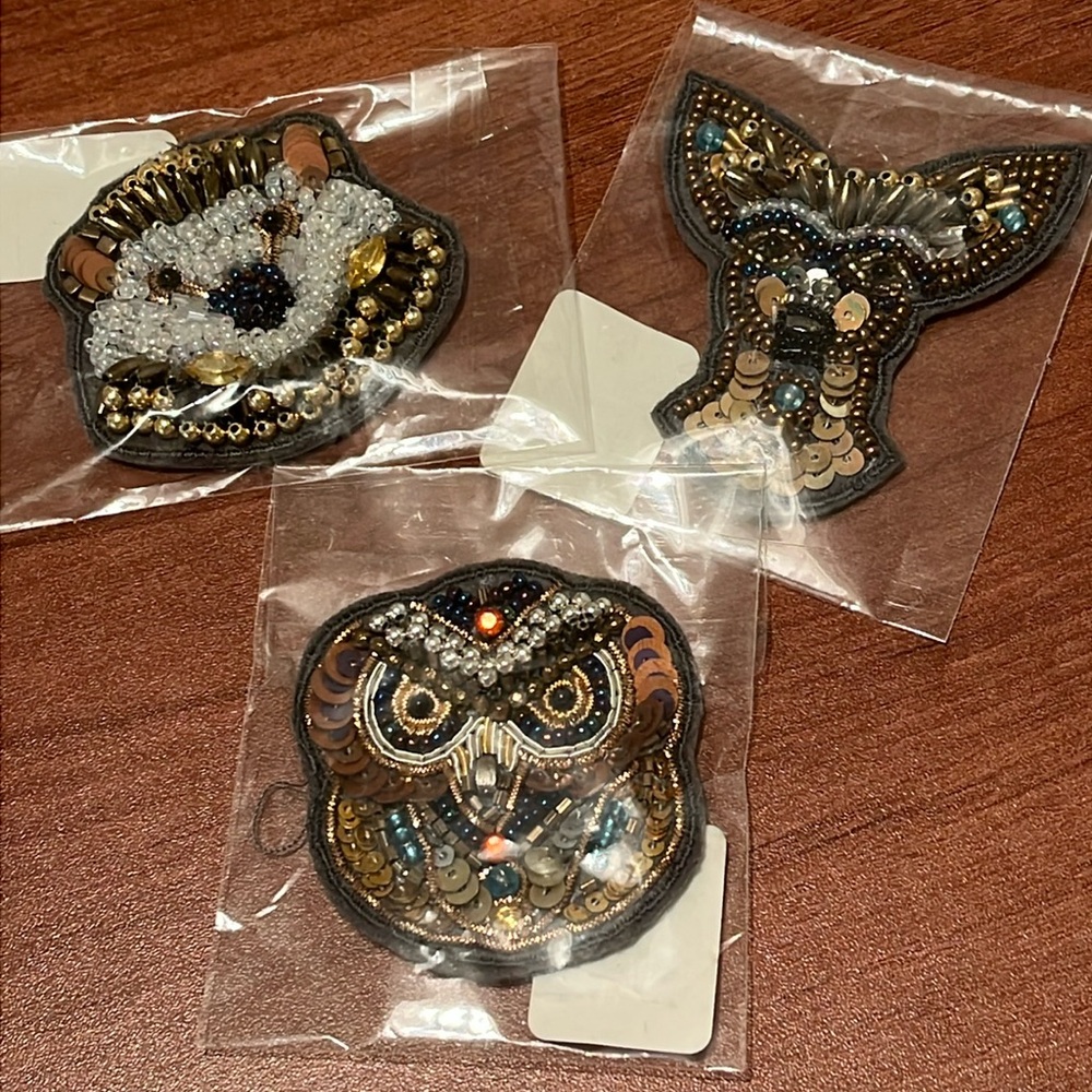 Pottery Barn Beaded Animal Sticker Set of 3